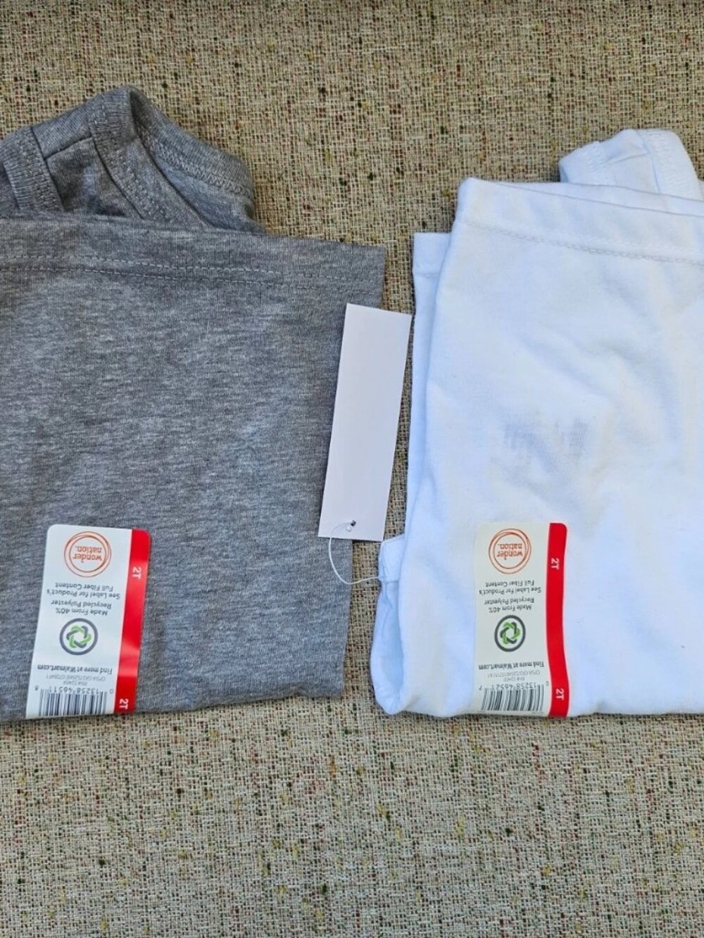Wonder Nation Kids Tank Top White and Gray Sleeve Less T Shirt Size 2T Lot of 2 - Picture 3 of 12